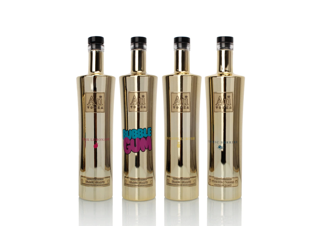 Vodka bottle neck finish and closure detail Vodka bottle neck finish and closure detail