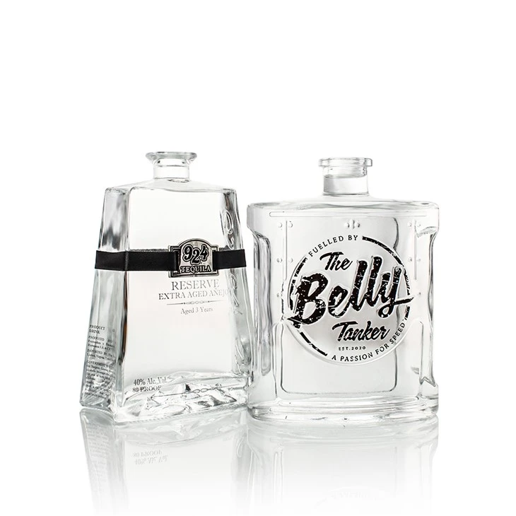 Silk Screen Spirit Glass Bottle