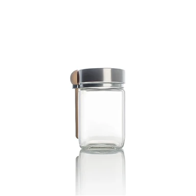 Glass Spice Salt Jar With Screw Top Lid Food Grade Reusable